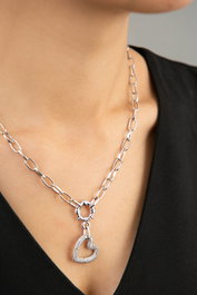 Heliophilia Silver CK9315 Collar de Metal Plateado